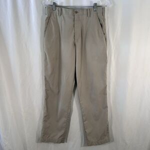 Nike Golf Pants Men's 30x30 Beige Striped pockets Lightweight Button Zip